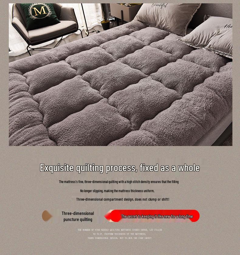 Enhanced Lambswool Mattress Topper for Double Bed - Thick Tatami Protector (1.5m x 1.8m)