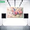 1Pcs Flowers And Butterflies Decoration Background Winter Backdrop Decorations For Photo Studio Photo Booth Christmas Party