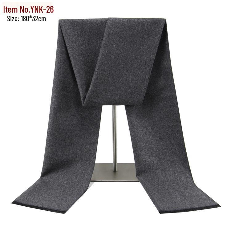 2026 Men's Winter Warm Plaid Scarf - European & American Style, Imitation Cashmere, Long Scarf