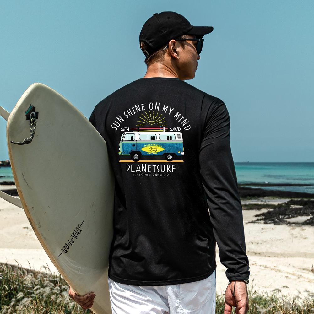 Peullaenisseopeu Men'S Loose Fit Rash Guard Ps036Bumt