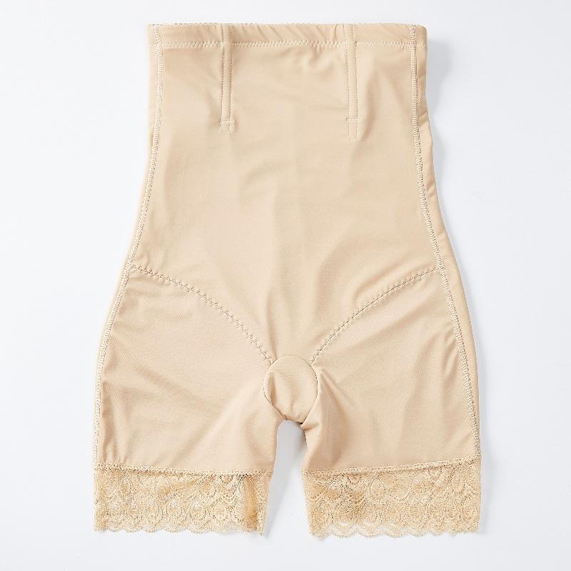 Sicherheitshose mit flachem Winkel, Spitzen-Body-Tuck-Unterwäsche für Frauen, Kontrollhöschen, hohe Taille, Body-Shapewear-Höschen
