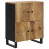 Sideboard with 4 Doors 60x33x75 Cm Solid Mango Wood