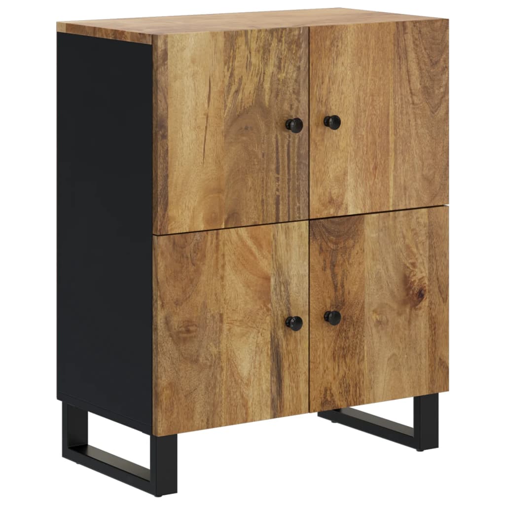 Sideboard with 4 Doors 60x33x75 Cm Solid Mango Wood