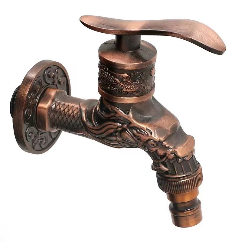Retro European-Style Zinc Alloy Wall-Mounted Mop Pool Faucet