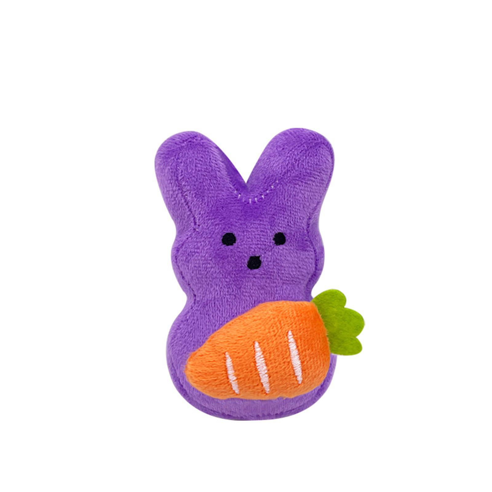 

Creative Novel Плюшевий зайчик для собак, дитячий інтерактивний великодній подарунок 1 шт One Size фіолетовий