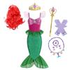 Mermaid Ariel Costume Girls Short Sleeve Fish Tail Shape Cosplay Princess Dress Halloween Carnival Birthday Party Dresses