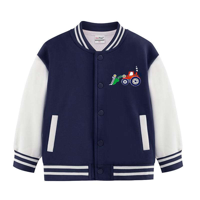 Children's Versatile Baseball Jacket - Spring & Autumn Velvet Cardigan for Boys