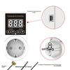 European Standard Dual Hole Multi-purpose Temperature Controller Socket High-precision Digital Display TemperatureControl Socket