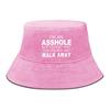 Cappello a Secchiello con Stampa "I'M AN ASSHOLE", Cappello da Uomo Primavera Reversibile Moda Cappello da Pesca