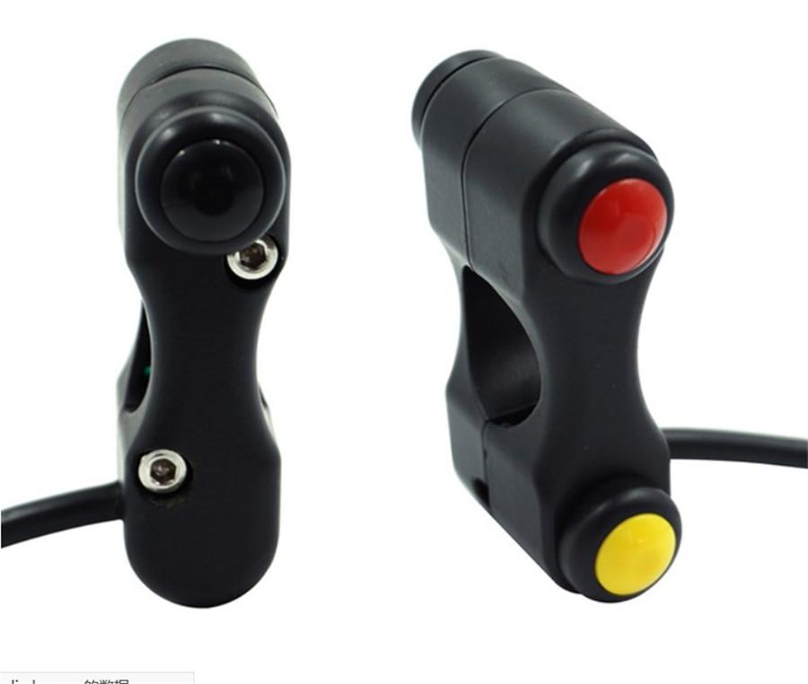 New Motorcycle 7/8" Handlebar Switches Headlight Brake Horn Start Switch 3 Buttons