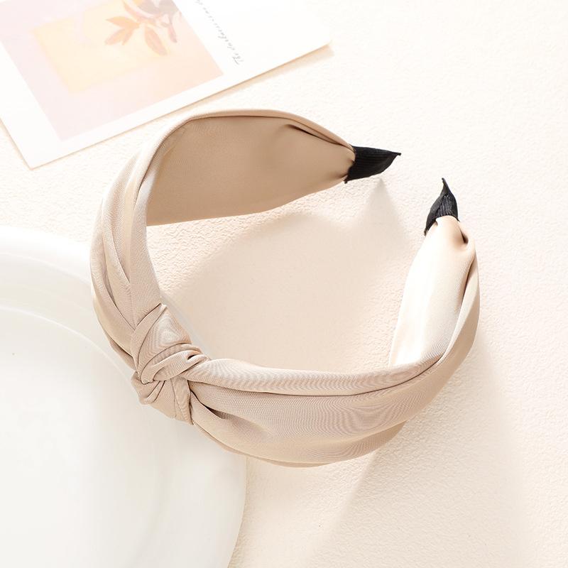 Top Bow Knot Satin Cloth Headband for Women Girls Daily Shopping Head Wears Simple Ladies Hair Hoop Accessories