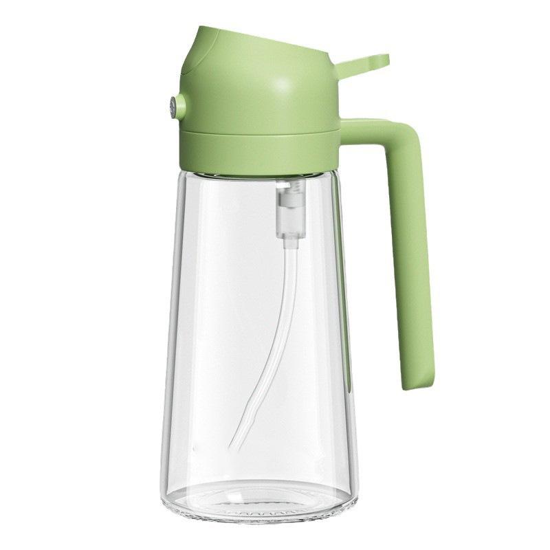 Multi-functional Oil Spray Bottle Glass TypeHouseholdFood-grade Dual-purpose Two-in-one Large-capacity Press Oil Bottle