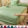 High-quality Soft Velvet Fitted Sheet with Elastic Bands Non Slip Adjustable Mattress Covers for Single Double King Queen Bed 160x200cm