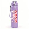 1PC Choose Kind Red Text Art Print 750ml Color Plastic Sports Water Bottle Leakproof Flip Straw Lid Suitable for Sports Office Home Use