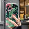 Phone Case: 2D Flat, Fits iPhone 18 17 16 15 14 13 12Pro Phone Accessory, Pink Mint Green Fluid Pattern, Perfect Christmas and Halloween Gift