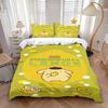 Pompompurin Dog Quilt Cover Children Cartoon Duvet Animation Printed Comforter Polyester Bedding Twin Size Gift