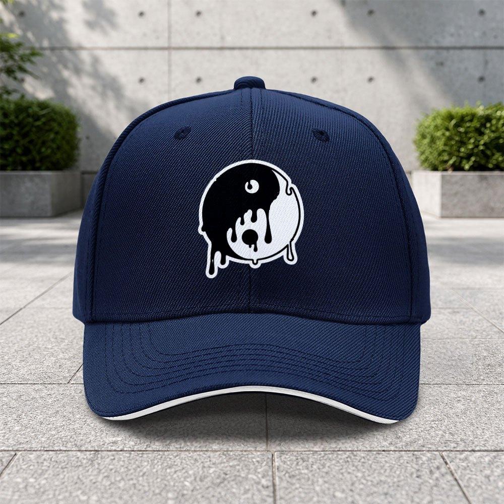 1pc Lava Tai Chi Adjustable Sandwich Baseball Cap Trendy Printed Craft Suitable For Outdoor Sports And Camping Enthusiasts