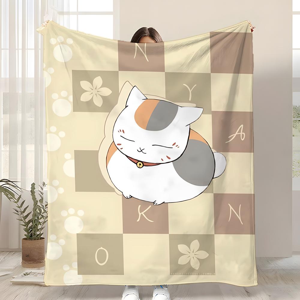N-Natsumes B-Book Of F-Friends Throw Kid-Friendly Flannel Throw Blanket Soft Warm Anti-Static Washable All Season