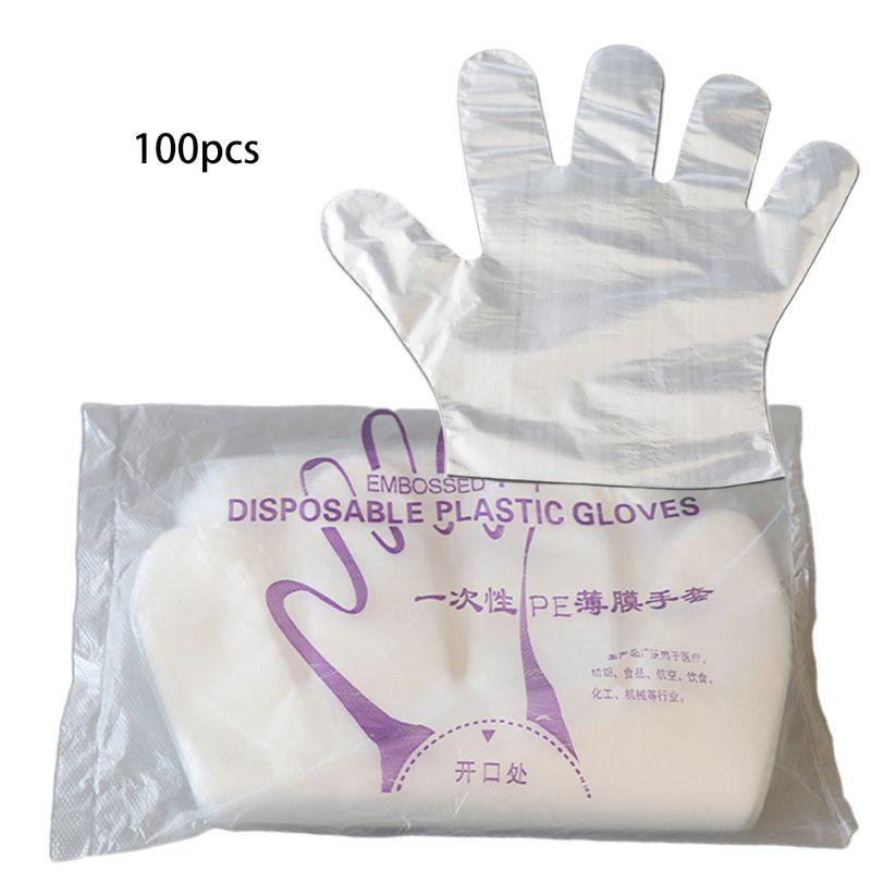 IMIKEYA 100pcs Guanti di Plastica Usa E Getta Guanti in Polietilene Guanti Sterili di Sicurezza Guanti per Preparazione Alimenti Usa E Getta per Cucinare Manipolare Gli Alimenti Barbecue