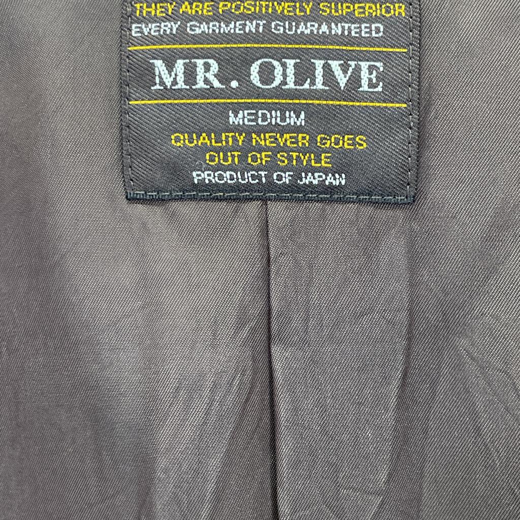 MR.OLIVE M-19313 RETORO POLYESTER TWILL 2B DOUBLE BREASTED JACKET Jacket M BrownUsed
