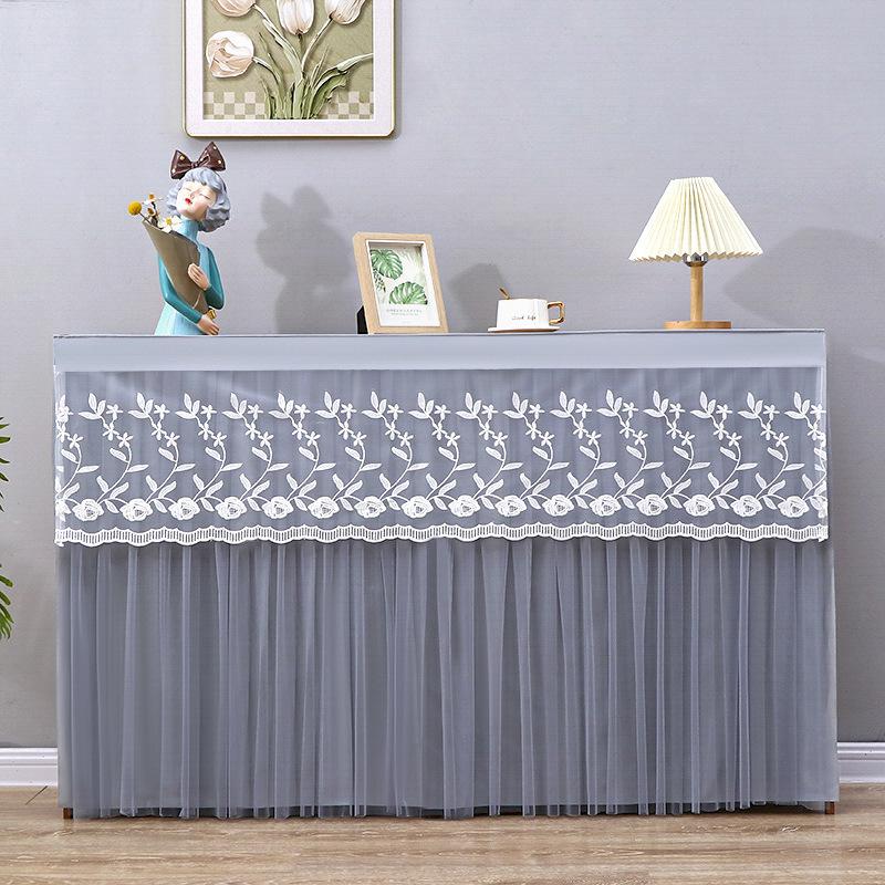 Translucent Cabinet Curtain Embroidered Lace Living Room Partition Kitchen Cabinet Dust Cover Multifunctional Home Decoration