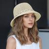 Elegant Women'S Floral Decorated Straw Hat - Breathable Hollow-Out Sun Cap, Summer Fashionable Outdoor Travel Vacation Fisherman Hat,  Beach Hat
