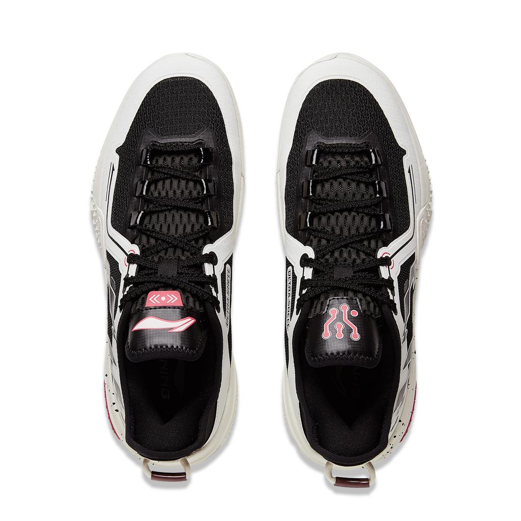 Li Ning Jiao Ao Black Flame Cushioning Anti-Slip Ground Grip Durable Low-Top Basketball Shoes Men Sneaker White ABFU019-6