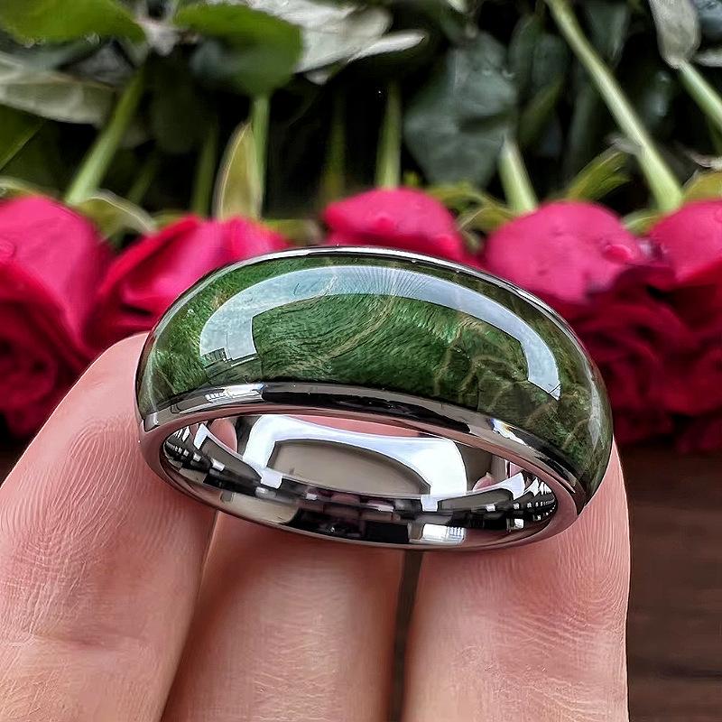 8mm Men s Dome Ring Simple And Fashionable Band 7