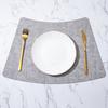 Fan-shaped Household Leather Placemat Hotel Restaurant Fan-shaped Western Dining Mat European Cloth Pattern Thermal Insulation Dining Table Mat