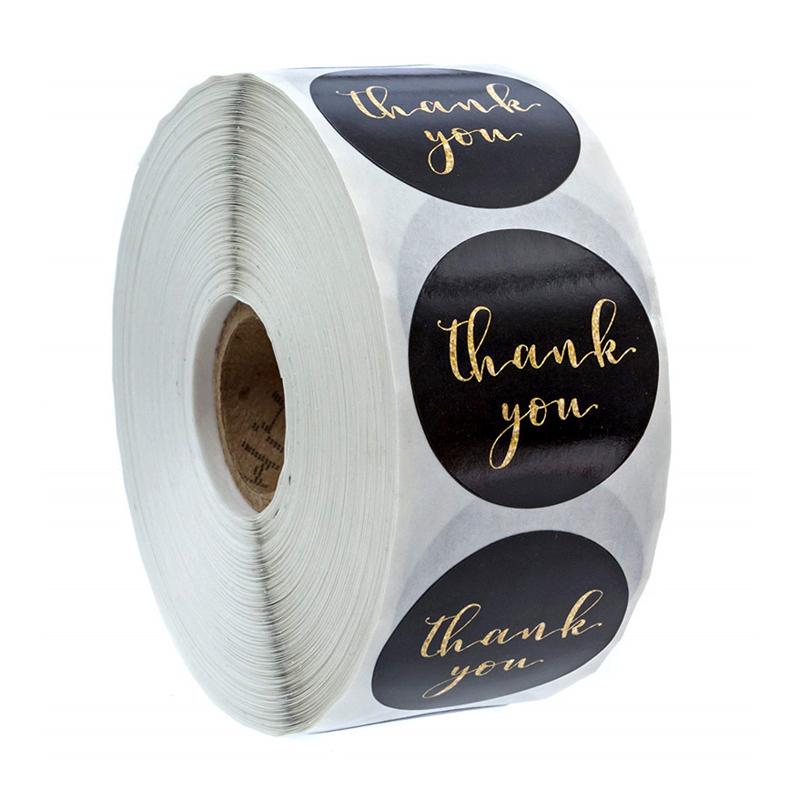 100-500Pcs High-Standard-Quality Round High-Quality Clear High-Quality Merry High-Quality Christmas High-Quality Stickers High-Quality Thank