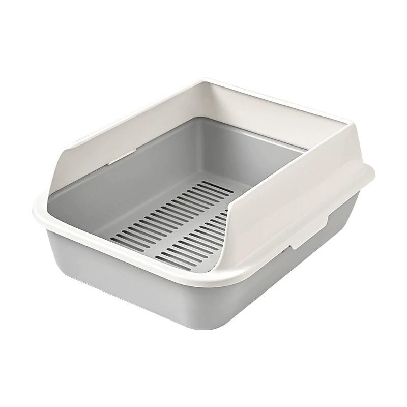 

Arenero para gatos de gran tamaño, bandeja sanitaria abierta anti salpicaduras para mascotas