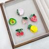 Wei Yi Jewelry Acetate Fruit Series Hair Claw Clip - Cute Small Size, High-End Hair Accessory for Flyaway Bangs