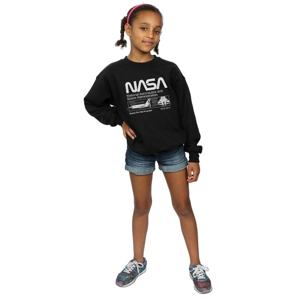 NASA Girls Classic Space Shuttle Sweatshirt