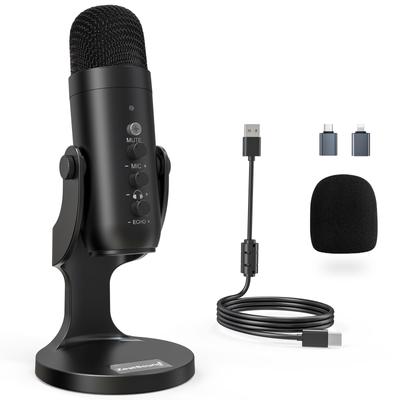 ZealSound USB Condenser PC Tabletop with Echo for Game Live Commentary Recording Microphone for Live Live USB Mini High Sensitivity Sound Collection