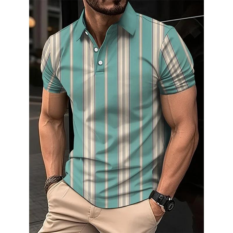 Trendy Casual! Men's Short-sleeve Polo Shirt, Comfortable and Versatile.