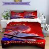 Name Anime Poster Bedding Set Personalized Washable Custom 3Pcs Duvet Cover Pillowcases Soft Microfiber Home Bedroom Gift