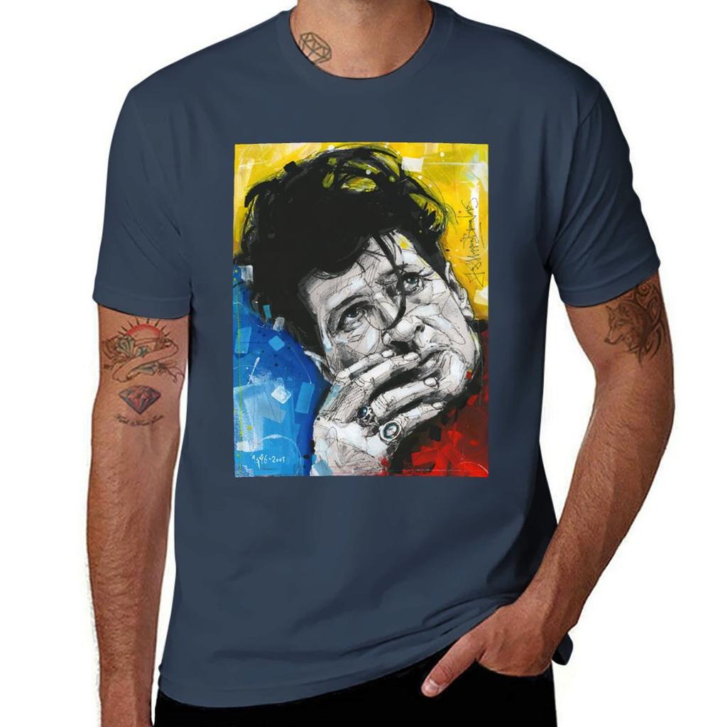 Herman Brood Watercolor T-Shirt Tees Boys Whites T Shirt Men