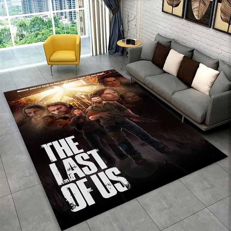 Horror Game TV The Last of Us Non-Slip Area Rug for Living Room,Bedroom,Playroom,Soft Carpet Floor Mat Home Decor Rug Kids Room
