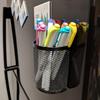 1pc Magnetic Iron Storage Basket for Refrigerator - Semi-Circle Pen Holder & Organizer for Home and Office, Craftsmanship