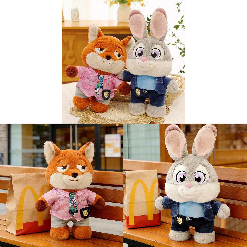 Judy And Nick Zootopia Plush Toys With Pp Cotton Filling For Kids And Fans