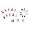 Mysterious Short Ballet Wearing Nail Diamond Black Love Smudging Fake Nail Manicure Patch Finished Nail Piece