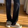 White High-Waist Plus Size Straight-Leg Jeans for Women - Spring Loose Fit Wide-Leg Pants