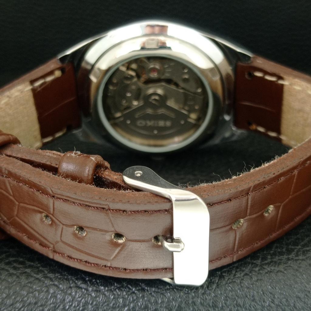 JAPAN VINTAGE REFURBISHED SEIKO 5 AUTOMATIC 6309A MENS SILVER WATCH a442892-1