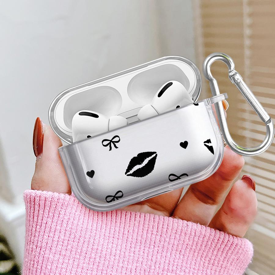 Lippen Kussabdruck Klare Kopfhörerhülle Hülle Für Airpods 4 Pro2 Pro 3 Pro3 1 2
