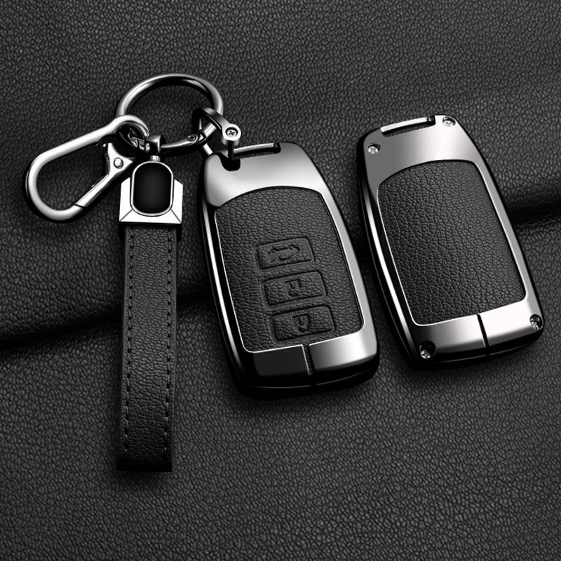Zinc Alloy Leather Car Key Case For Toyota Prado Yaris Vios Previa Aygo   Yaris Porte Spade Hiace Regiuse Key Fob