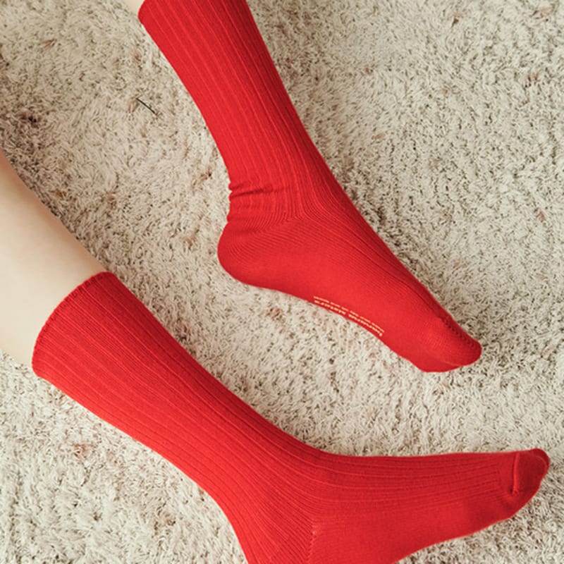 Bananasisters [3SET] Roll Roll Solid Golji Socks 5 Colors