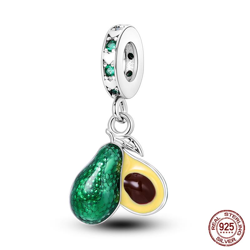 Copper Tree Of Life Four-Leaf Clover Green Series Charms Beads Fit Qikaola Original Bracelet Diy Jewelry Making