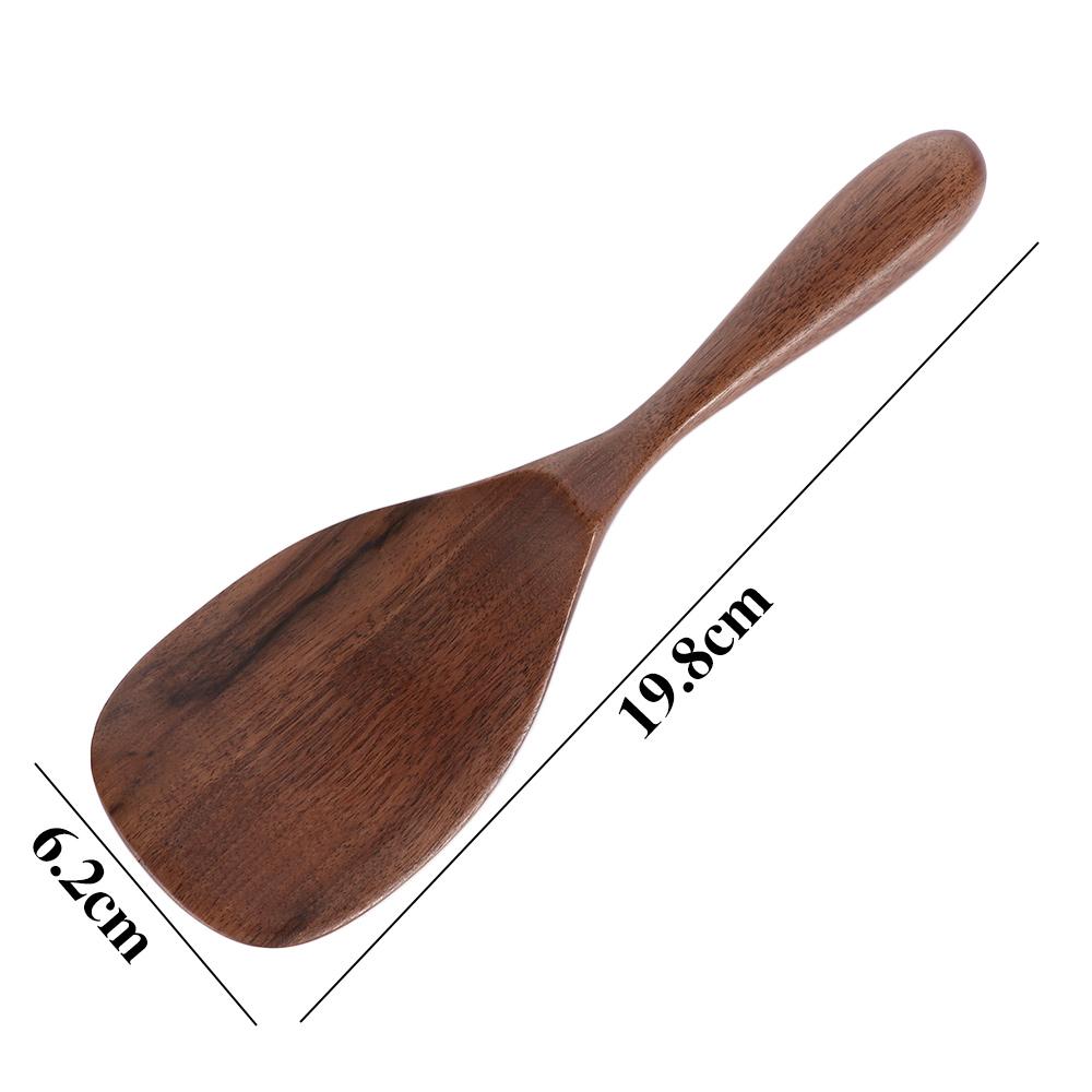 Black Walnut Large Coffee Stir Dessert Long Scoop Soup Spoons Kitchen Supplies Tableware Rice Scoop