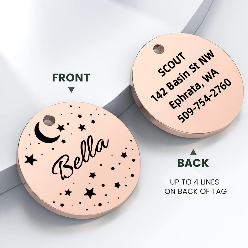 Personalized Anti-lost IDTag Stainless Steel Keychians Keyrings Pet Address Tel Dog Collar Accessory Engraved Puppy Pendant I3E3