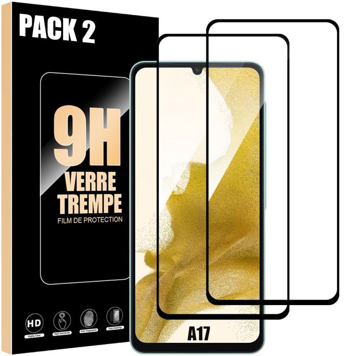 Schutzfolie aus gehärtetem Glas - BOOLING - Kompatibel mit Samsung Galaxy A17 - 2 Folien - Kratzfest - Stoßfest